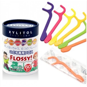 FLOSSY Kids Mix Fruits Flavour Dental Floss 60pcs